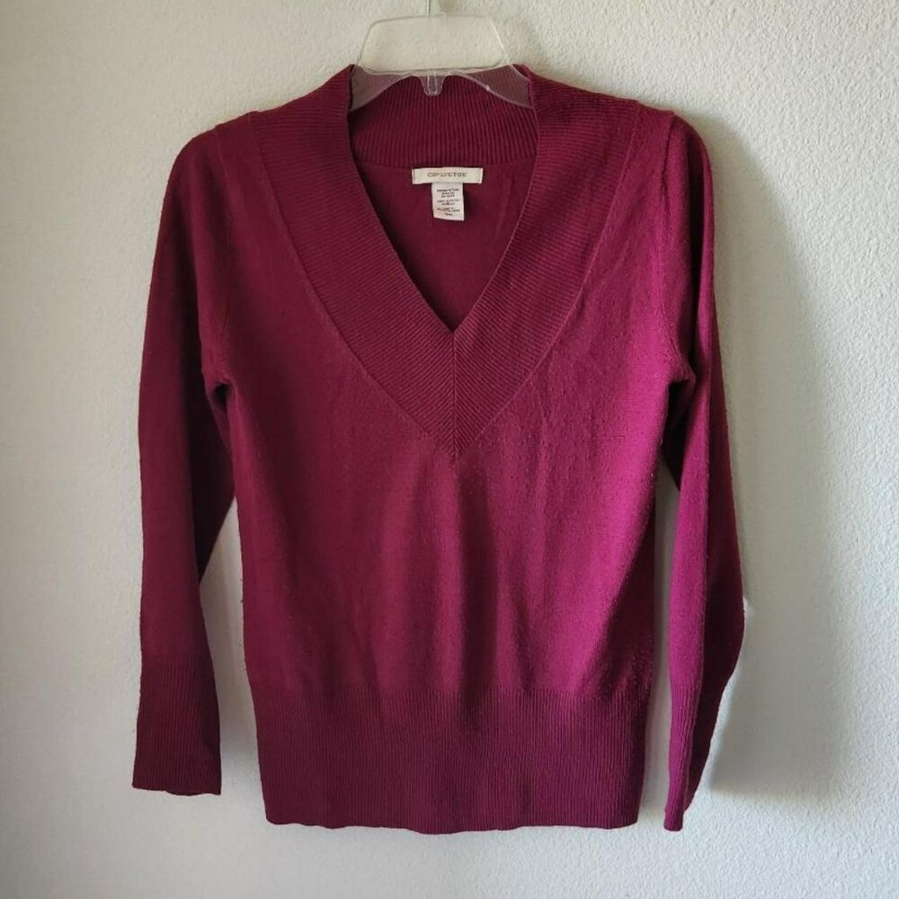 Covington Vintage Hot Pink Sweater Women Sz S/M Office Business Casual Coquette